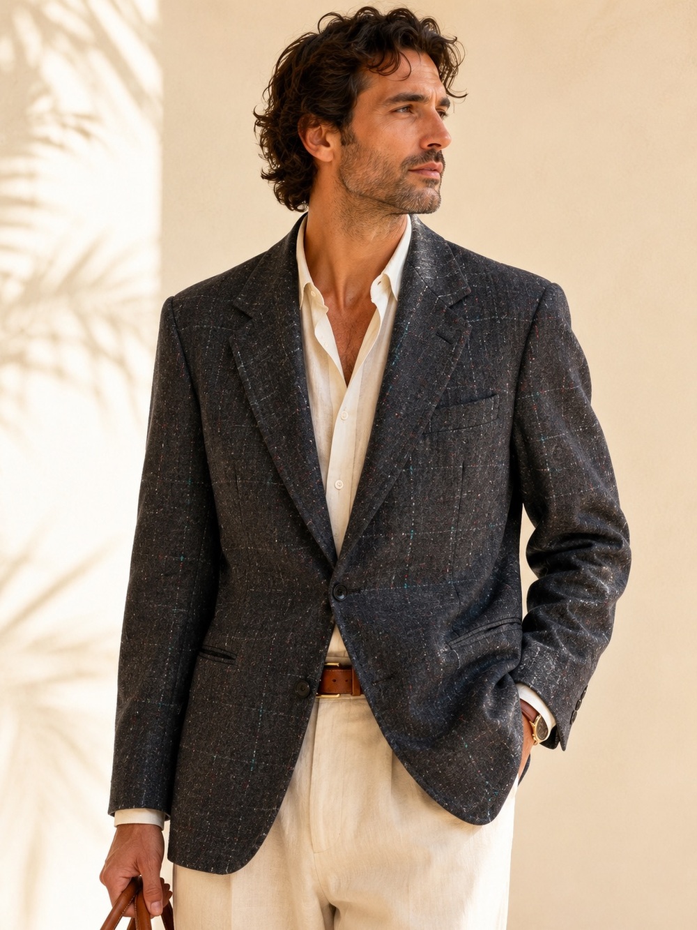 Vintage Biella Italian Wool Blazer Quiet Luxury Julien Poulin Sz 40R